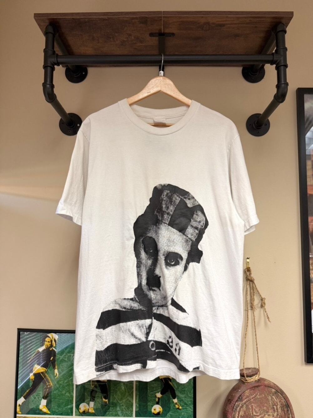 2003 Supreme Charlie Chaplin Y2K Vintage Tee Shirt White Morrissey Lou Reed